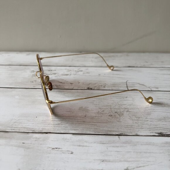 RETRO Extreme VI Round Sunglasses‎ Pink Lens Gold Frame main image 4